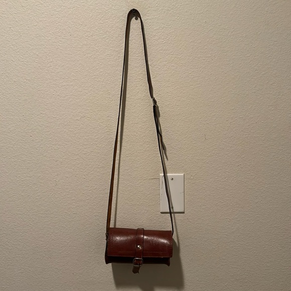 Leather round small crossbody - Picture 1 of 7